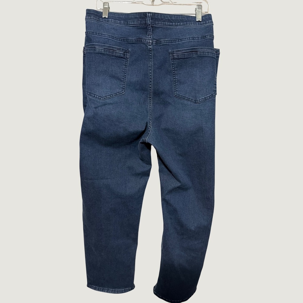 WynneDenim Womens 24W Straight Leg Front Seam Indigo Blue Jeans 833085 - Picture 2 of 5